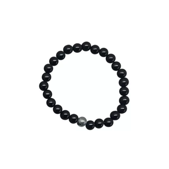 Icy Blue and Black Long Distance Beaded Bracelets – 2 Pack at Spencer's