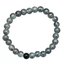 Icy Blue and Black Long Distance Beaded Bracelets – 2 Pack at Spencer's