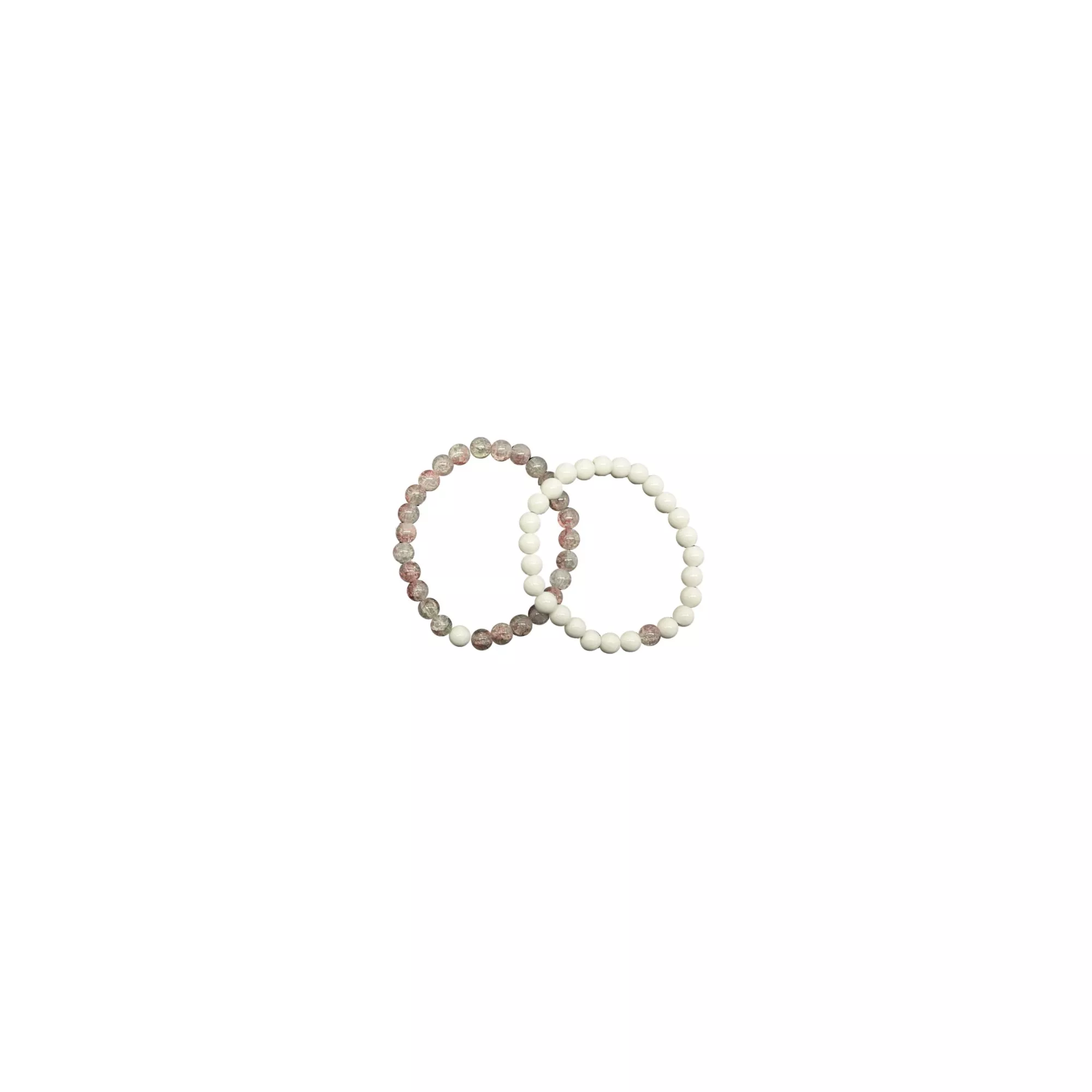 Multicolor Pink and White Long Distance Bracelets – 2 Pack at Spencer's