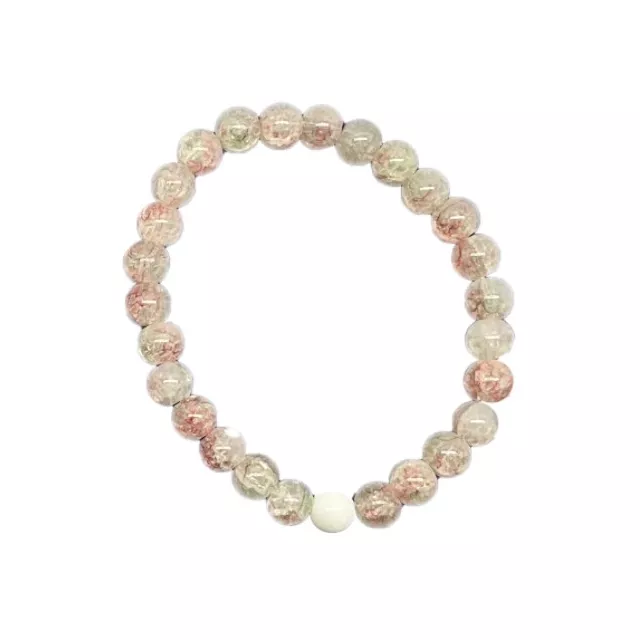 Clear Pink and White Long Distance Beaded Bracelets – 2 Pack at Spencer's