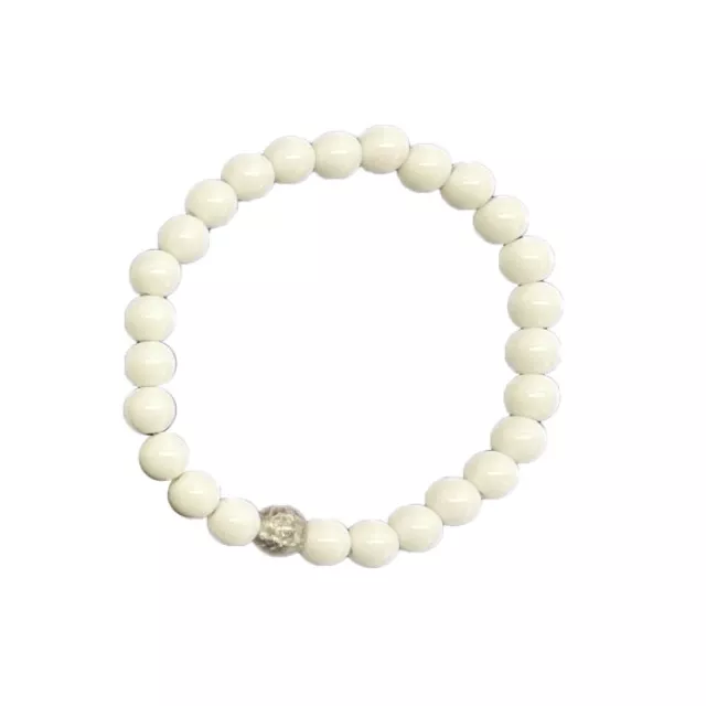 Clear Pink and White Long Distance Beaded Bracelets – 2 Pack at Spencer's