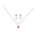 CZ January Birthstone Necklace and Stud Earring Set at Spencer's