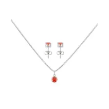 CZ January Birthstone Necklace and Stud Earring Set at Spencer's