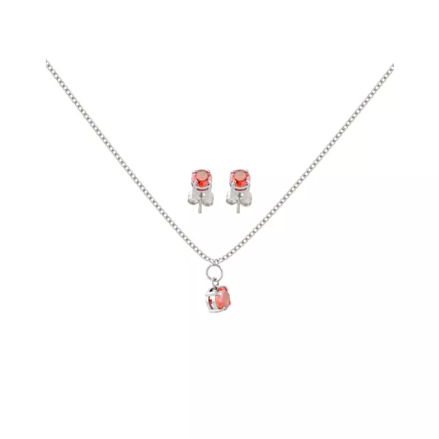 CZ January Birthstone Necklace and Stud Earring Set at Spencer's