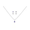 February Birthstone Necklace and Stud Earring Set at Spencer's