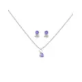 February Birthstone Necklace and Stud Earring Set at Spencer's