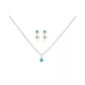 CZ March Birthstone Necklace and Stud Earring Set at Spencer's
