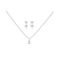CZ April Birthstone Necklace and Stud Earring Set at Spencer's