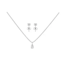 CZ April Birthstone Necklace and Stud Earring Set at Spencer's