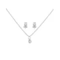 CZ April Birthstone Necklace and Stud Earring Set at Spencer's