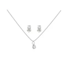 CZ April Birthstone Necklace and Stud Earring Set at Spencer's
