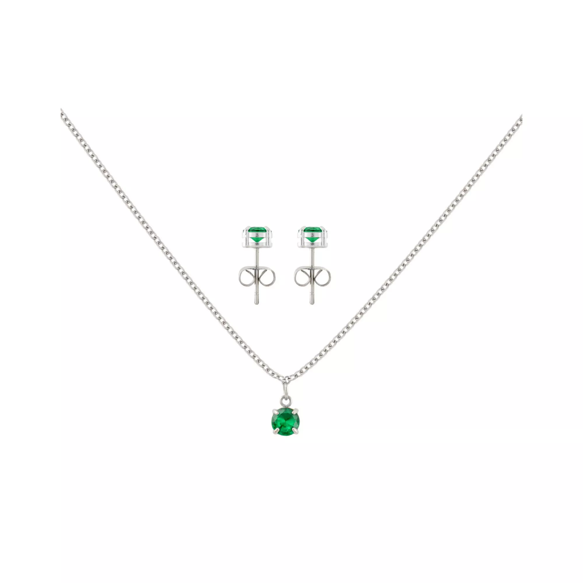 May Birthstone Necklace and Earring Set at Spencer's
