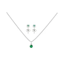 May Birthstone Necklace and Earring Set at Spencer's
