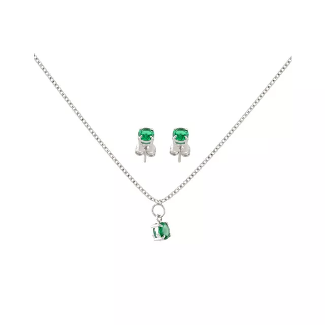 May Birthstone Necklace and Earring Set at Spencer's
