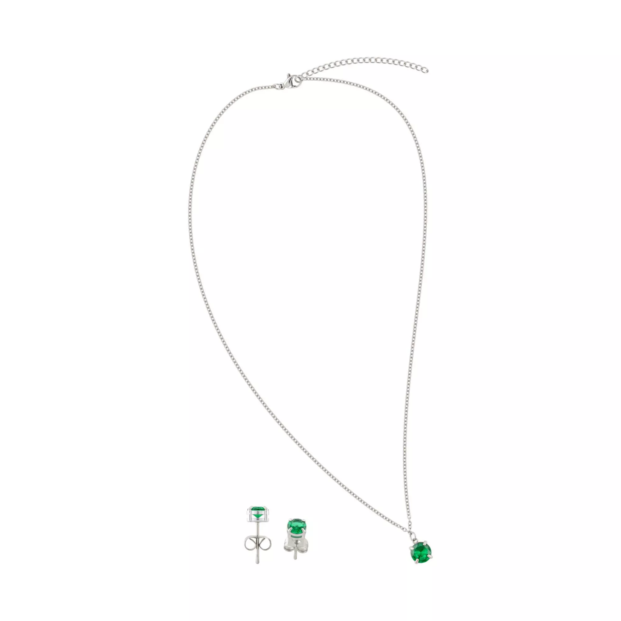 May Birthstone Necklace and Earring Set at Spencer's