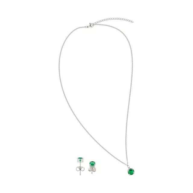 May Birthstone Necklace and Earring Set at Spencer's