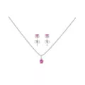 October Birthstone Necklace and Earring Set at Spencer's