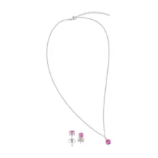 October Birthstone Necklace and Earring Set at Spencer's