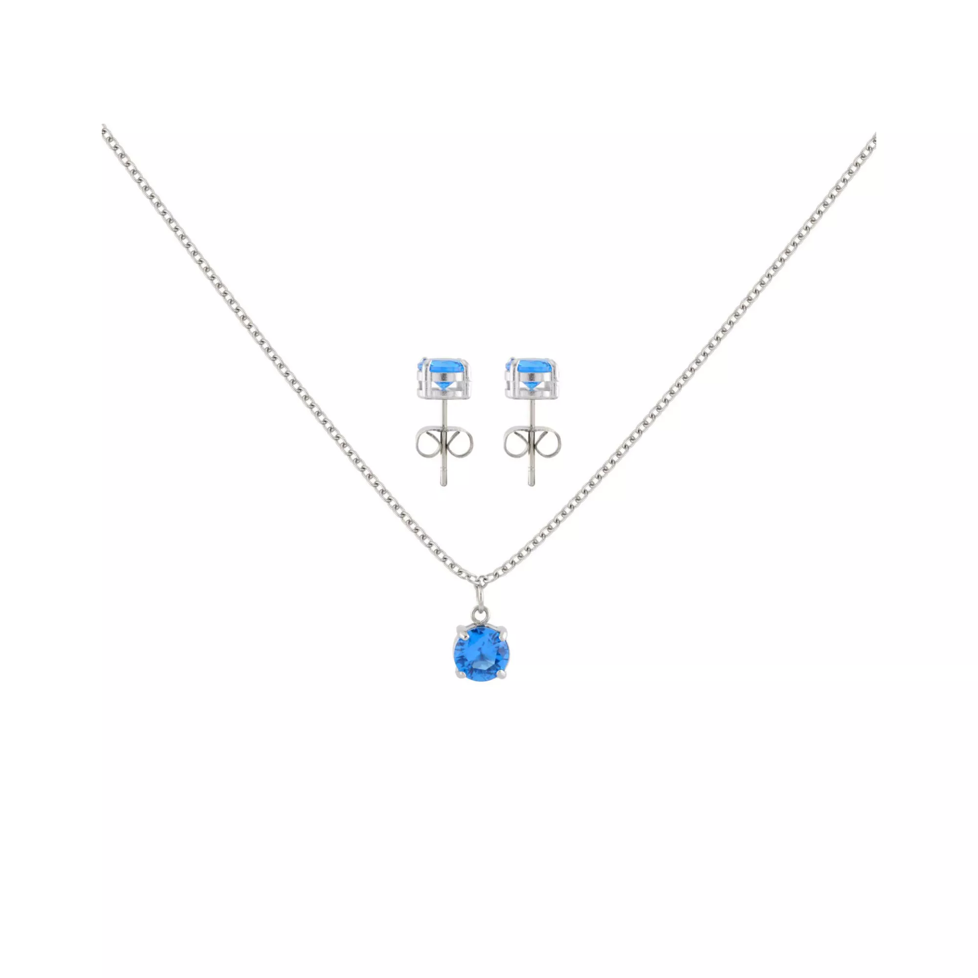 December Birthstone Necklace and Earring Set at Spencer's