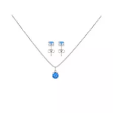 December Birthstone Necklace and Earring Set at Spencer's