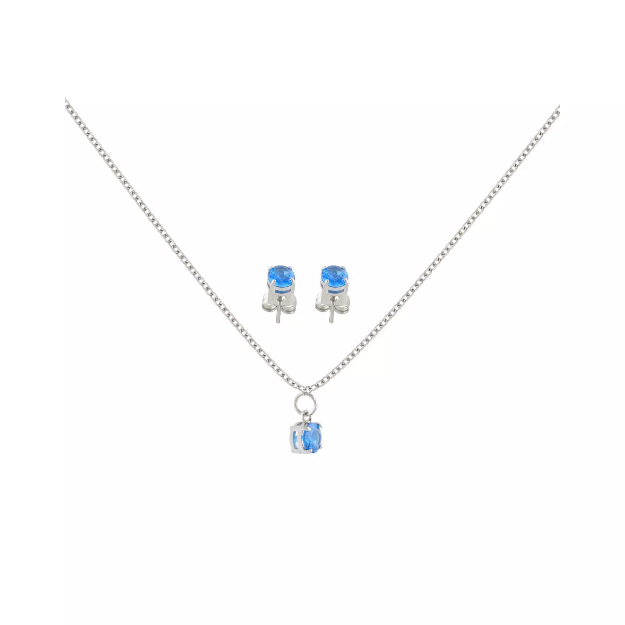 December Birthstone Necklace and Earring Set