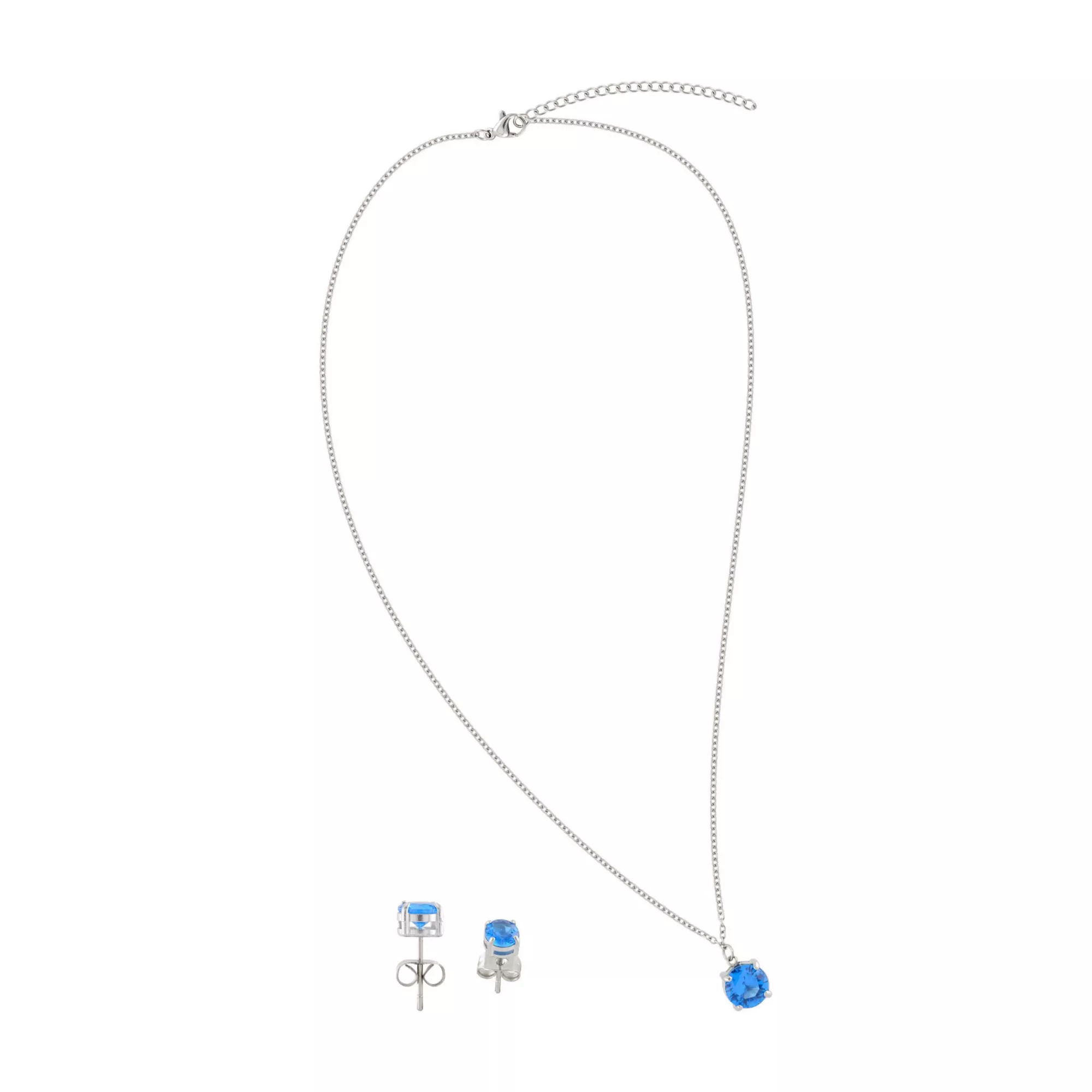 December Birthstone Necklace and Earring Set at Spencer's
