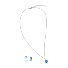 December Birthstone Necklace and Earring Set at Spencer's