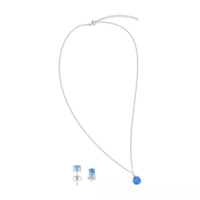December Birthstone Necklace and Earring Set at Spencer's