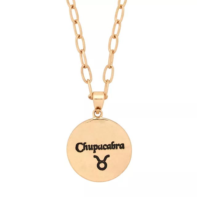 Chupacabra Taurus Zodiac Pendant Necklace at Spencer's