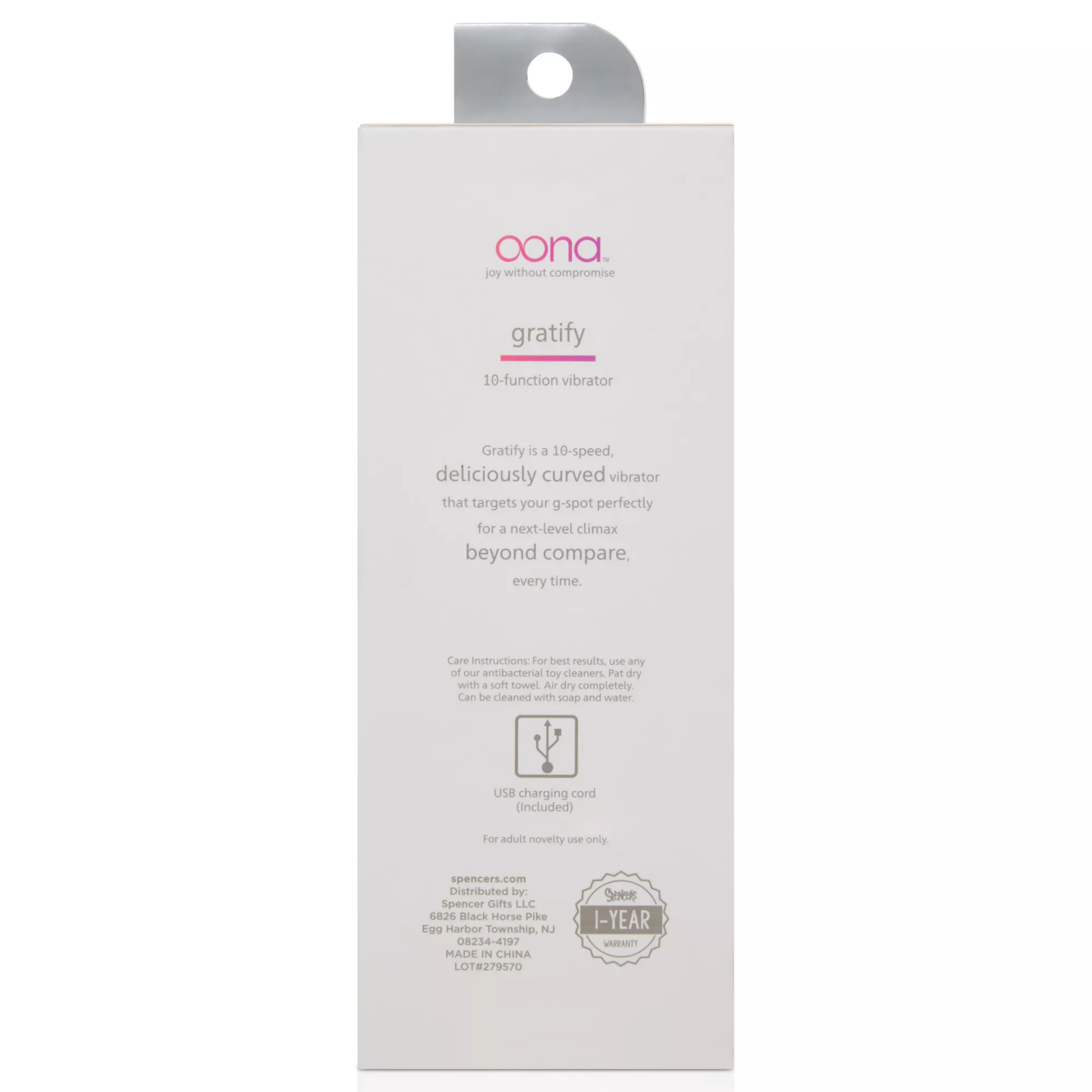 Oona Gratify Vibrator at Spencer's