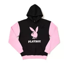 Black and Pink Playboy Bunny Hoodie at Spencer's