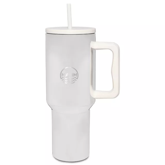 Silver Travel Tumbler with Straw - 40 oz. at Spencer's