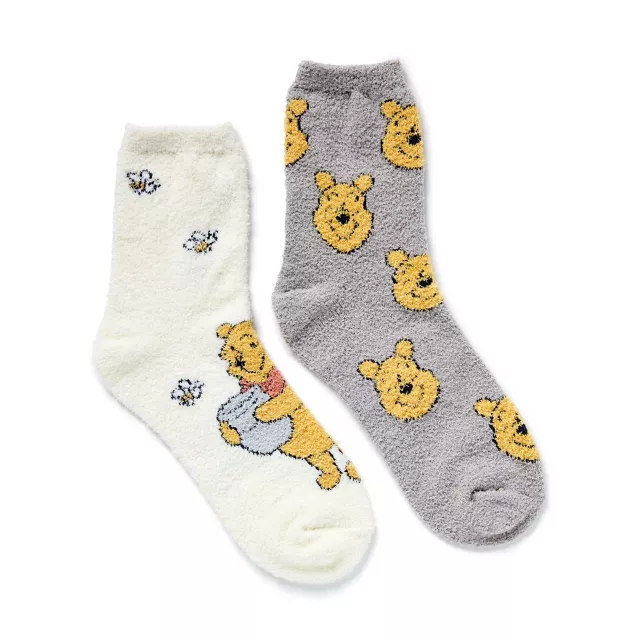 Multi-Pack Winnie the Pooh Fuzzy Crew Socks - 2 Pair at Spencer's