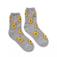Multi-Pack Winnie the Pooh Fuzzy Crew Socks - 2 Pair at Spencer's