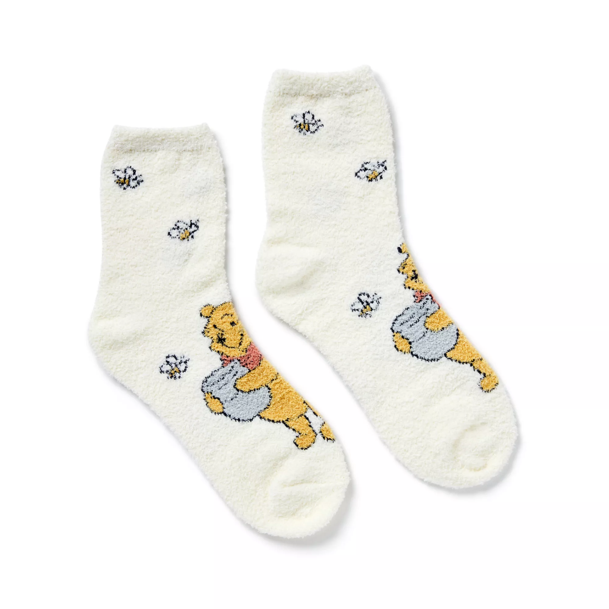 Multi-Pack Winnie the Pooh Fuzzy Crew Socks - 2 Pair at Spencer's