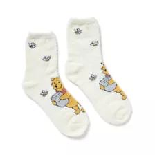 Multi-Pack Winnie the Pooh Fuzzy Crew Socks - 2 Pair at Spencer's