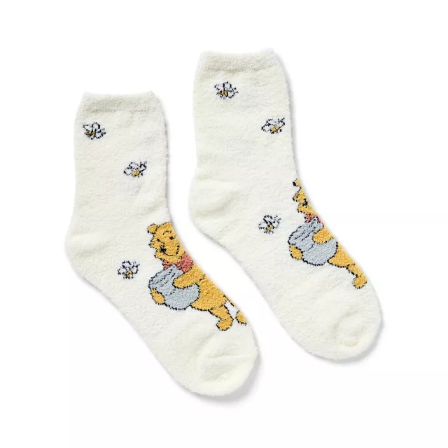 Multi-Pack Winnie the Pooh Fuzzy Crew Socks - 2 Pair at Spencer's