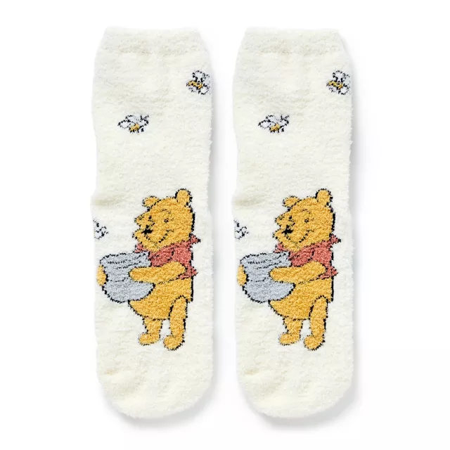 Multi-Pack Winnie the Pooh Fuzzy Crew Socks - 2 Pair at Spencer's