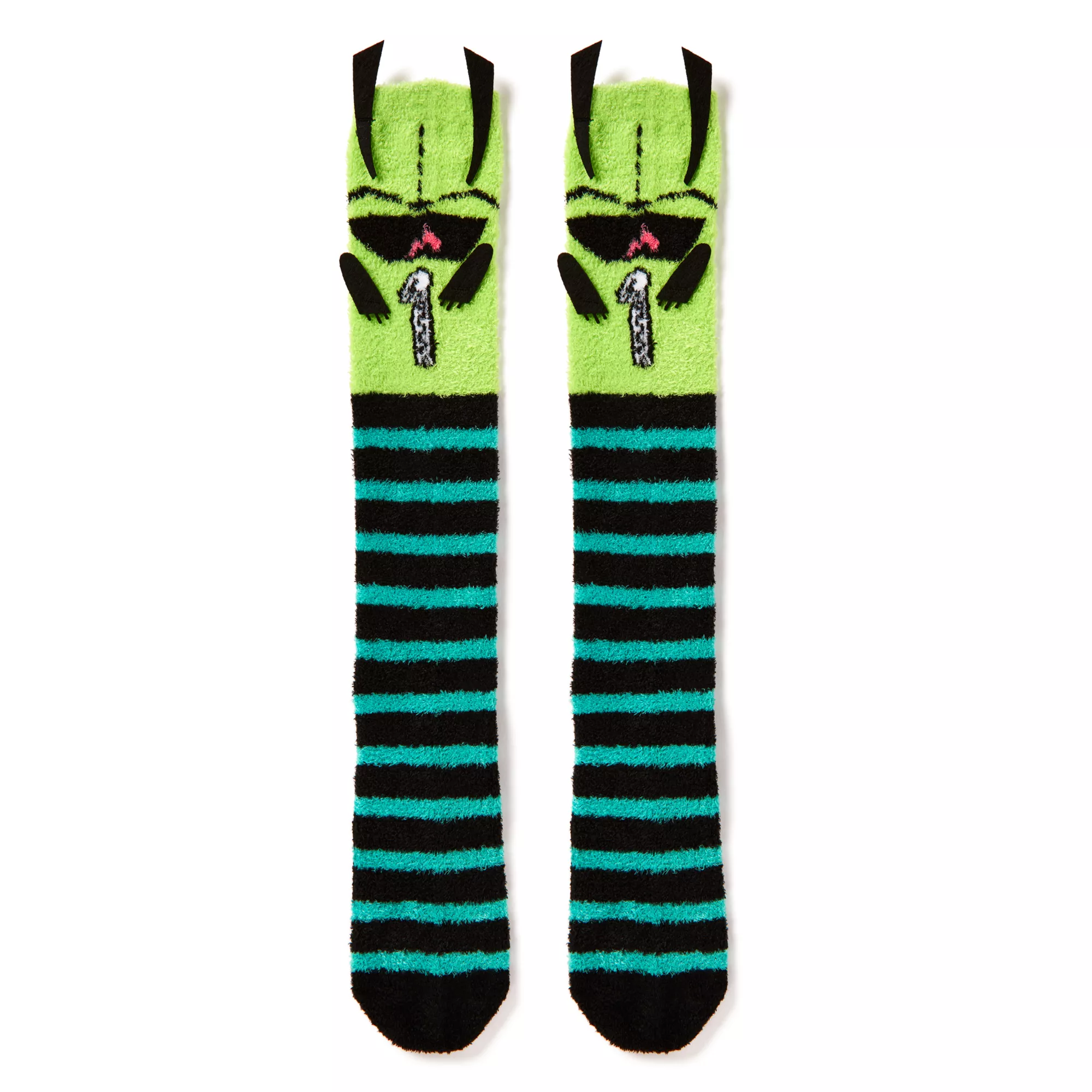 GIR Knee High Fuzzy Socks - Invader Zim at Spencer's