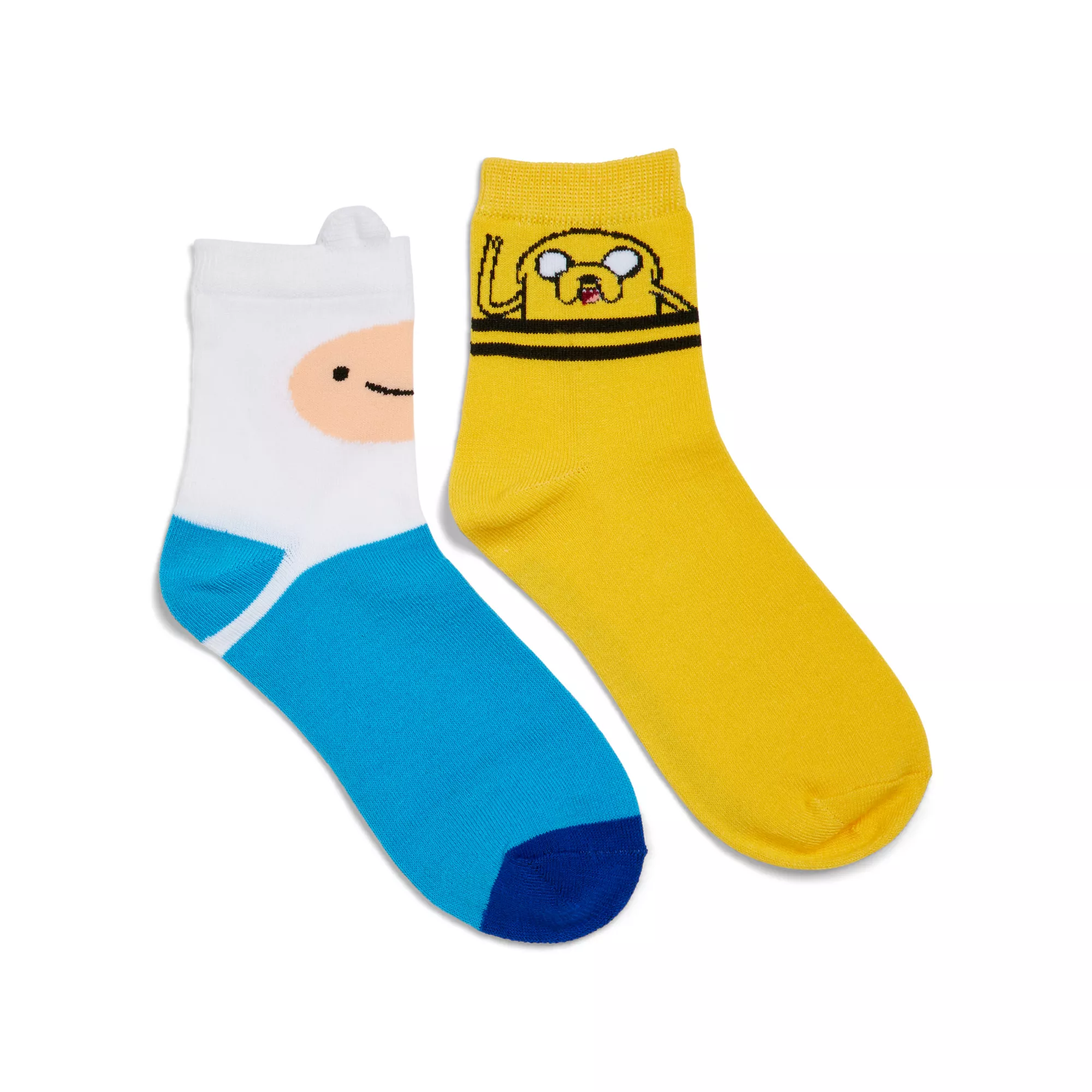 Finn and Jake Crew Socks 2 Pair - Adventure Time at Spencer's
