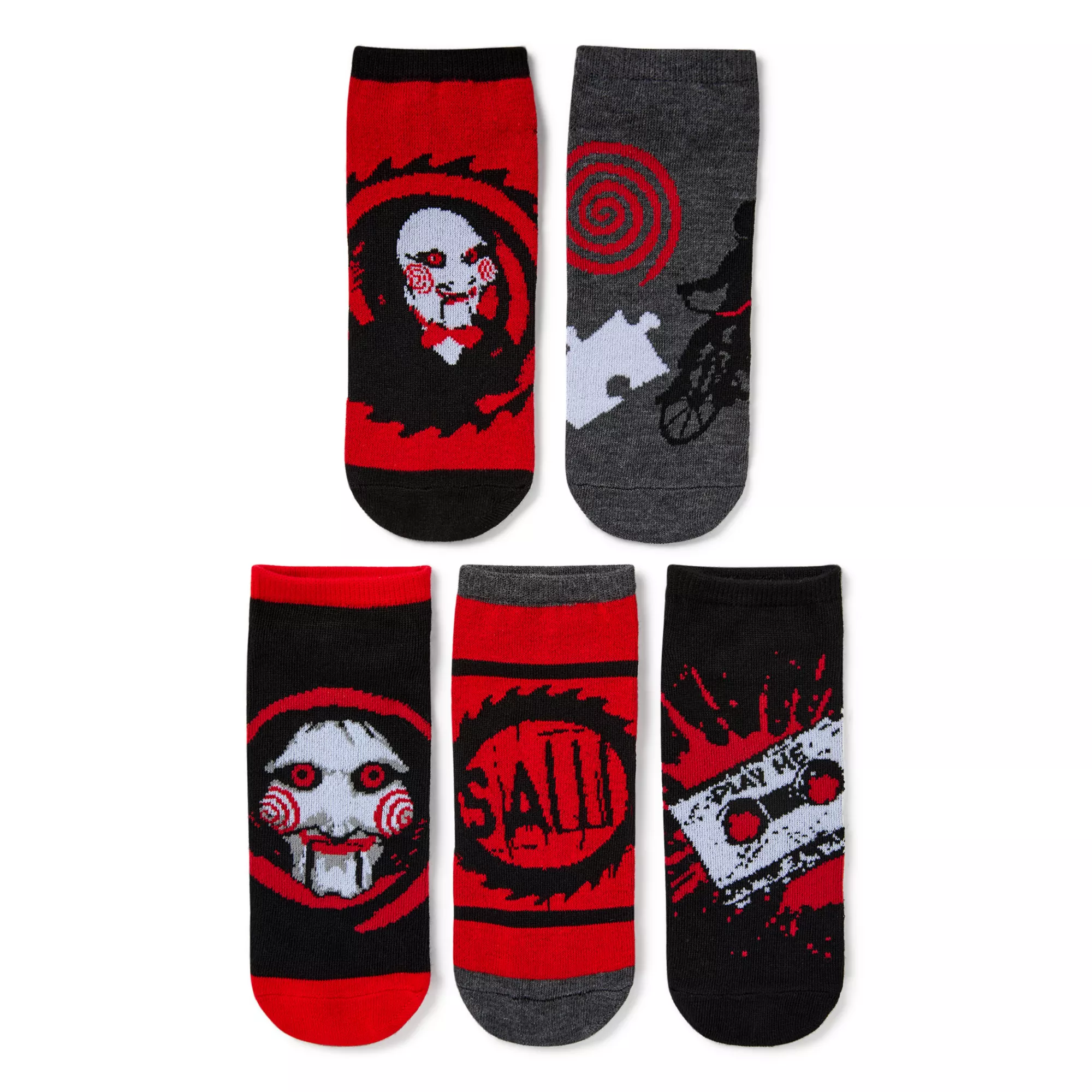 Multi-Pack Saw Ankle Socks - 5 Pair at Spencer's