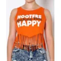 Hooters Makes You Happy Fringe Tank Top at Spencer's