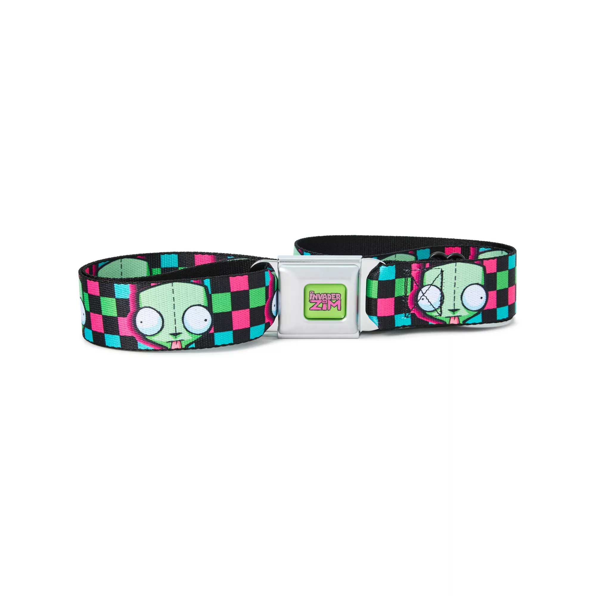 Buckle-Down GIR Face Checkered Seatbelt Belt - Invader Zim at Spencer's