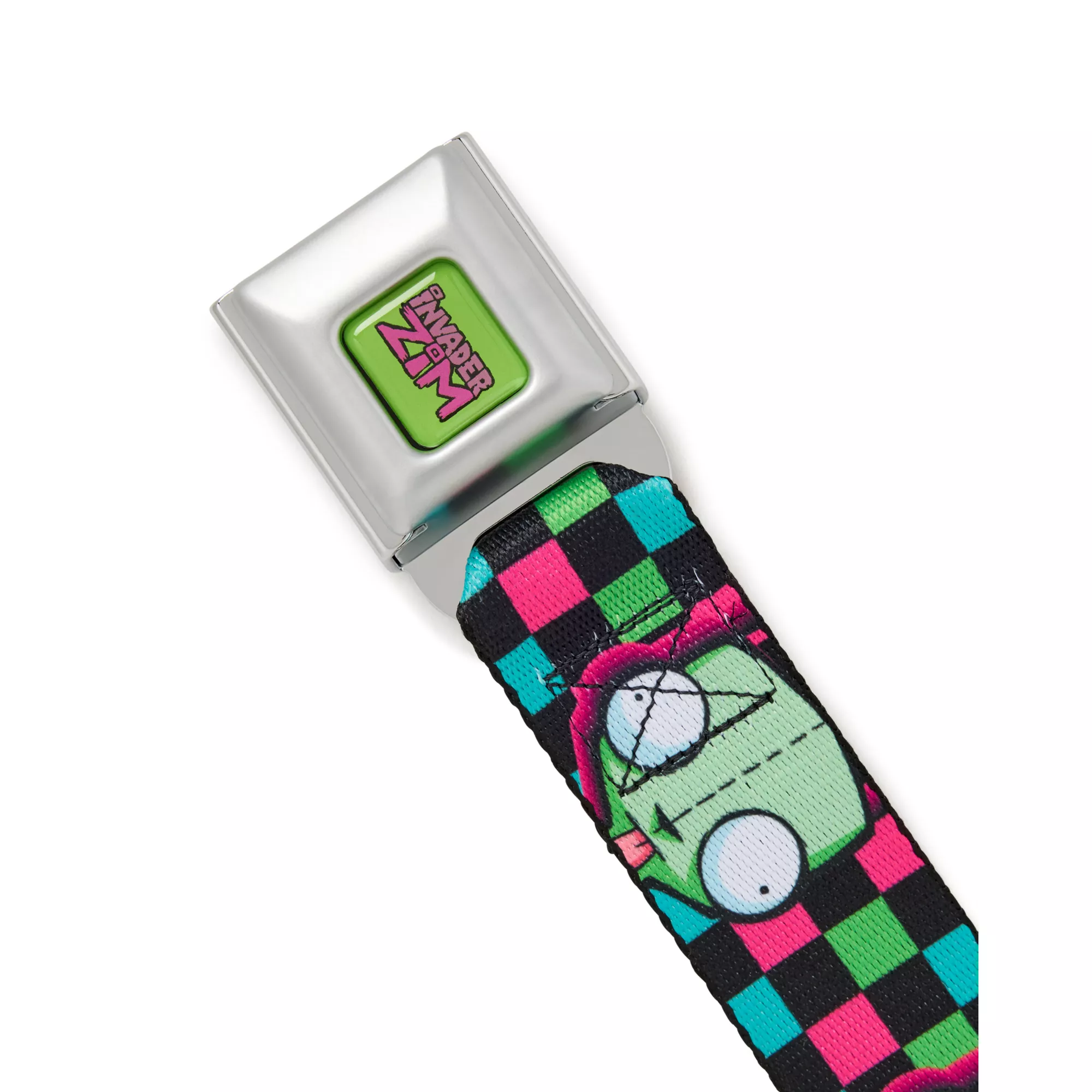 Buckle-Down GIR Face Checkered Seatbelt Belt - Invader Zim at Spencer's