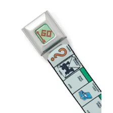 Buckle-Down Monopoly Spaces Seatbelt Belt at Spencer's