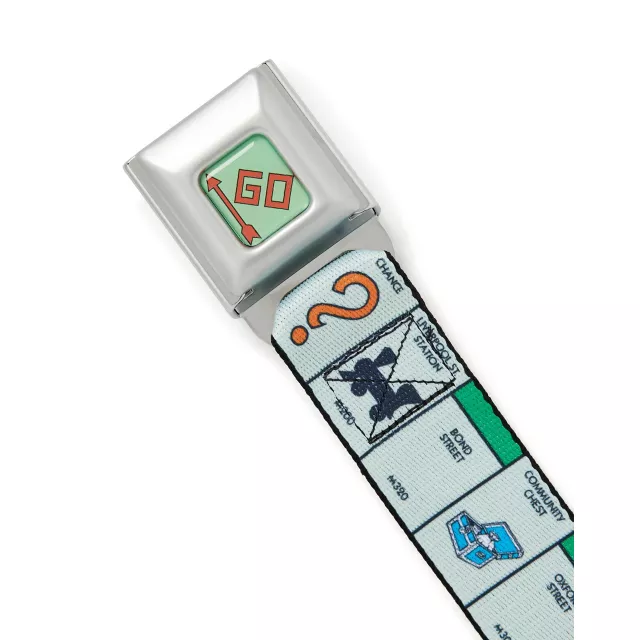 Buckle-Down Monopoly Spaces Seatbelt Belt at Spencer's