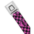 Buckle-Down Fuck Heart Checkered Seatbelt Belt at Spencer's