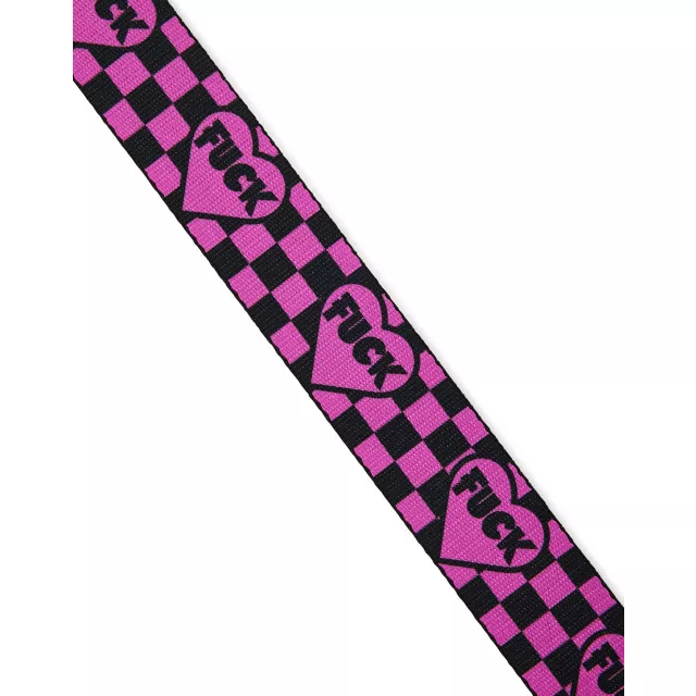 Buckle-Down Fuck Heart Checkered Seatbelt Belt at Spencer's