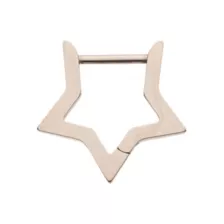 Titanium Star Clicker Septum Ring - 16 Gauge at Spencer's
