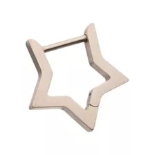 Titanium Star Clicker Septum Ring - 16 Gauge at Spencer's